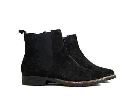 Durea Durea Enkellaars Zwart Fox Suede H Durea Durea Enkellaars Zwart Fox Suede H