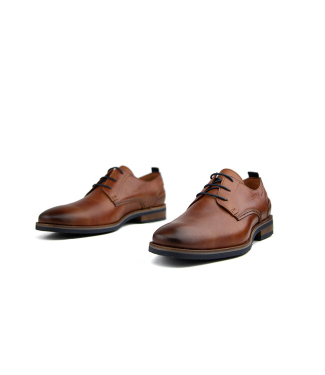 Van Lier Schnürschuhe Cognac Leer