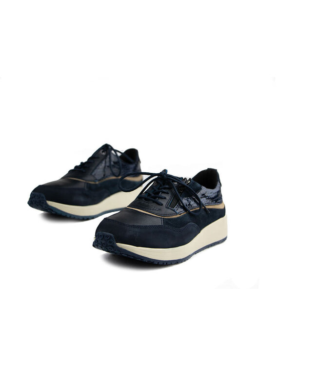 Wolky Sneaker Sprint Leather Blue Combi