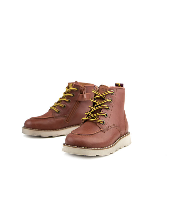 Develab Schnürstiefel Cognac Grained