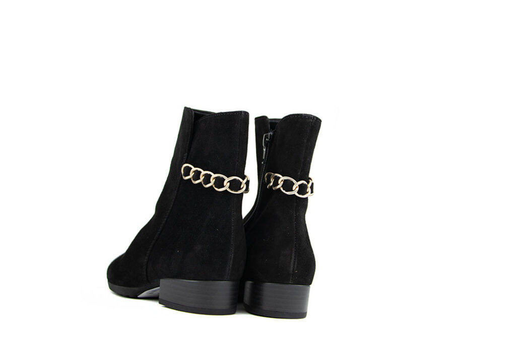 Gabor Gabor Ankle Boots Ketting Schwarz Suede