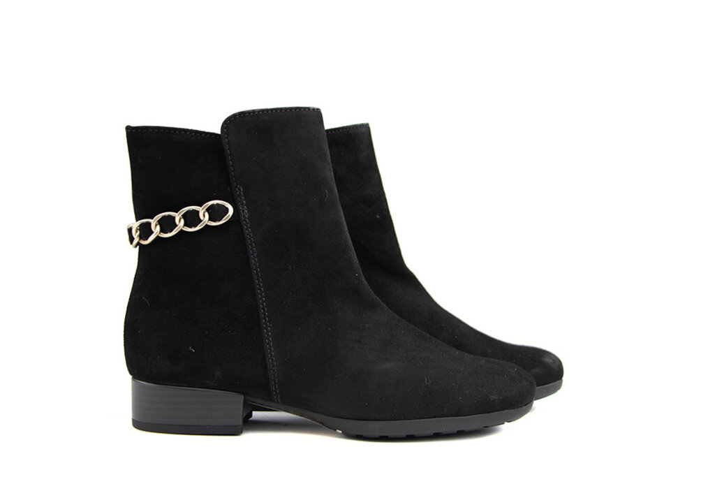 Gabor Gabor Ankle Boots Ketting Schwarz Suede