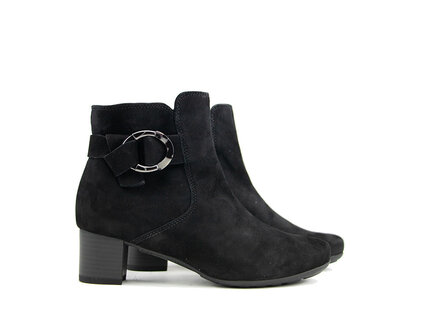 Gabor Gabor Enkellaars Gesp Schwarz Suede Gabor Gabor Enkellaars Gesp Schwarz Suede