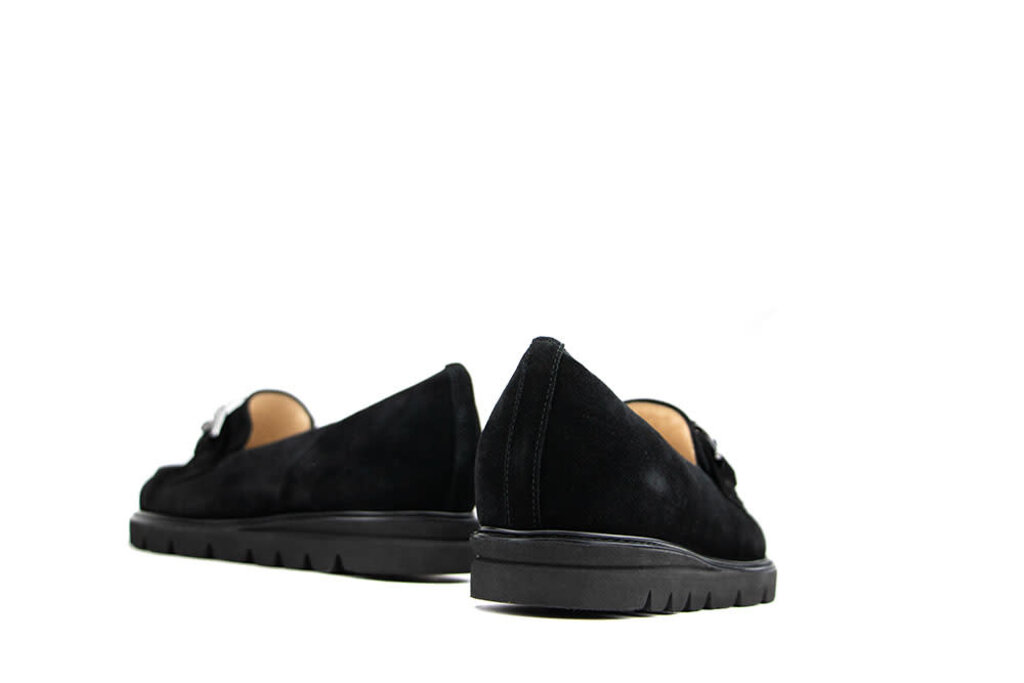 Hassia Hassia Loafer Ketting Schwarz Suede Pisa