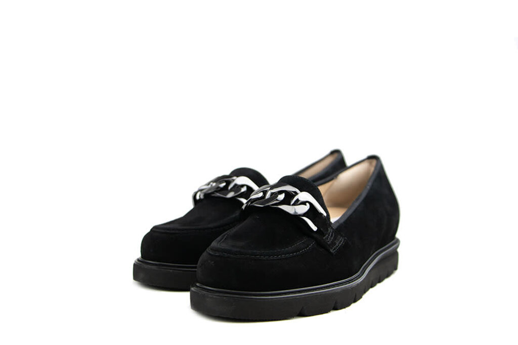Hassia Hassia Loafer Ketting Schwarz Suede Pisa