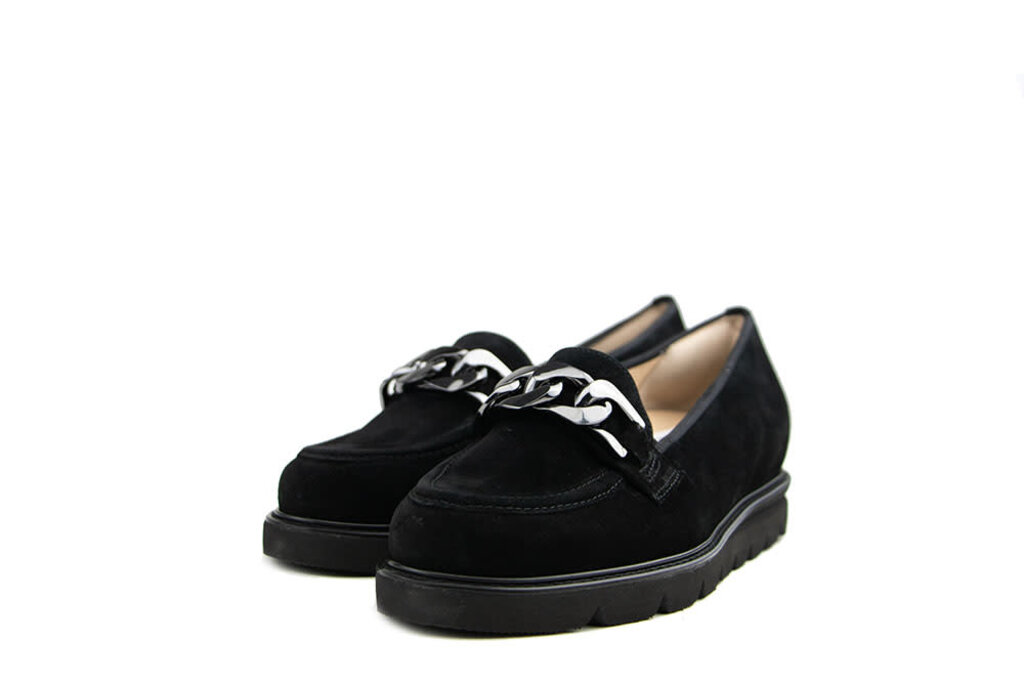 Hassia Hassia Loafer Ketting Schwarz Suede