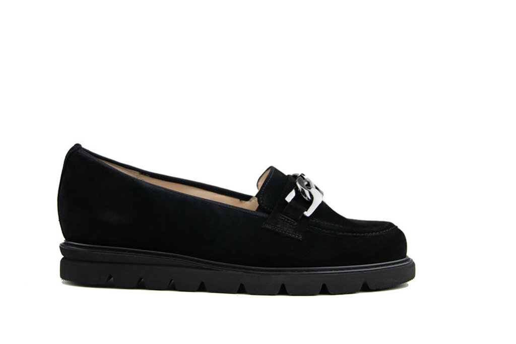 Hassia Hassia Loafer Ketting Schwarz Suede Pisa