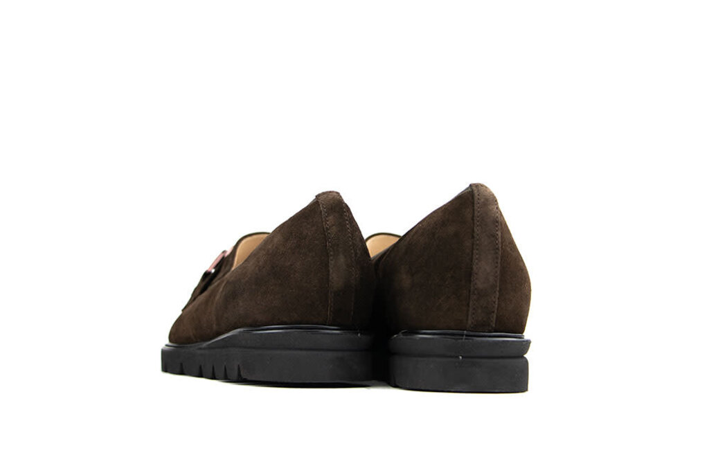 Hassia Hassia Loafer Ketting Darkbrown Suede Pisa