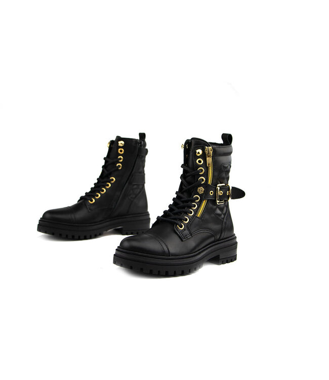 Giga Schnürstiefel Anouk Nero Crust Gold