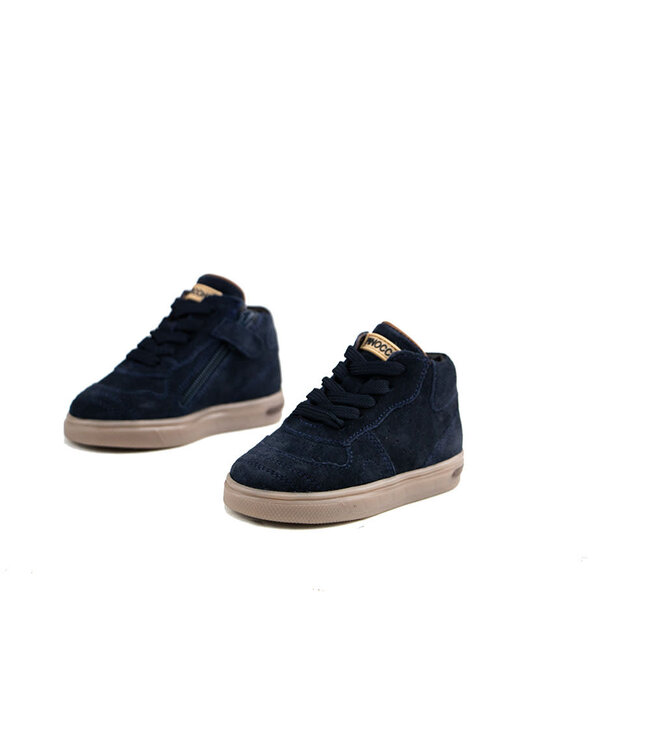 Pinocchio Hoge Sneaker Dark Blue Suede