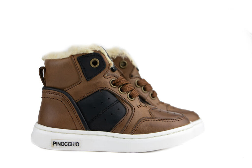 Pinocchio Pinocchio Hoge Sneaker Mid Brown Combi