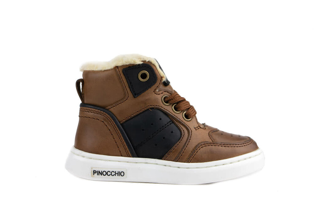 Pinocchio Pinocchio Hoge Sneaker Mid Brown Combi