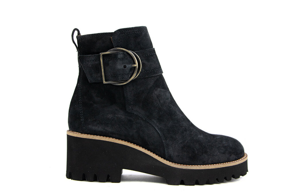 Paul Green Paul Green Enkellaars Gesp Black Suede