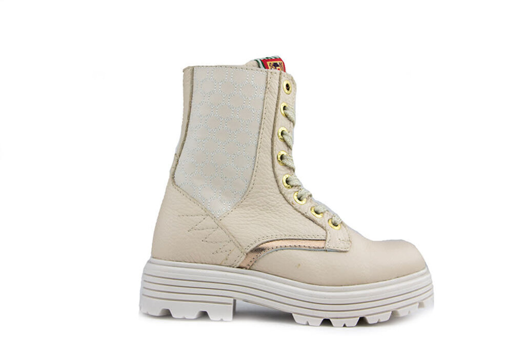 Red-Rag Red Rag Schnürstiefel Beige Nappa