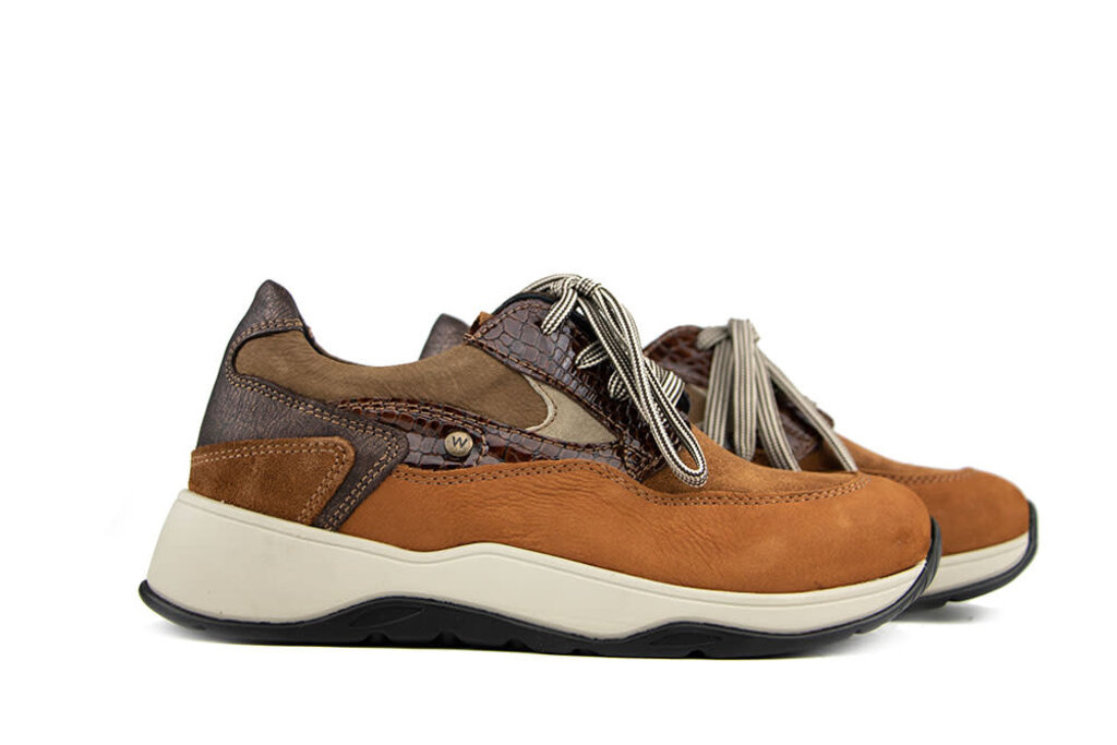 Wolky Wolky Sneaker Sappho Leather Combi Cognac