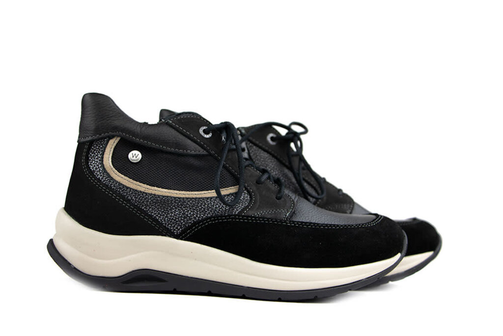 Wolky Wolky Hoge Sneaker Scone Leather Black