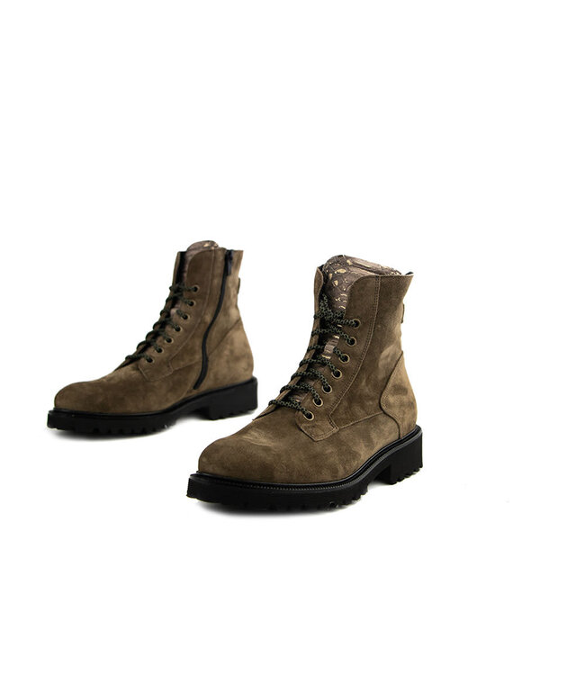 Durea Veterboot Khaki Taupe Suede K-width