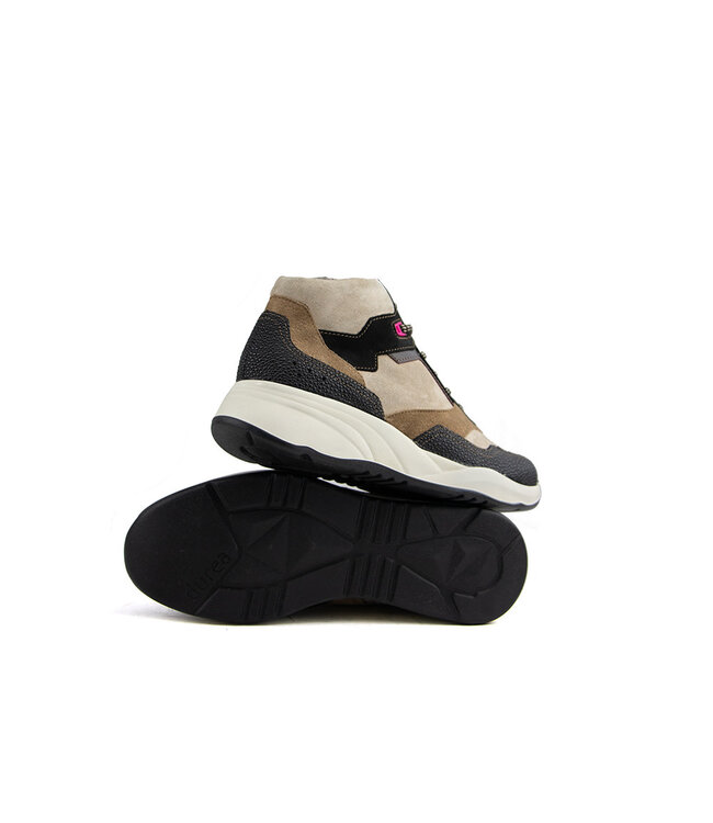 Durea Durea Hohe Sneaker Schwarz Seppia Bordeaux H