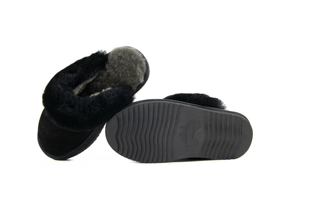 Warmbat Warmbat Slippers Flurry Kids Black Suede