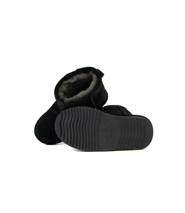 Warmbat Wallaby Kids Black Suede