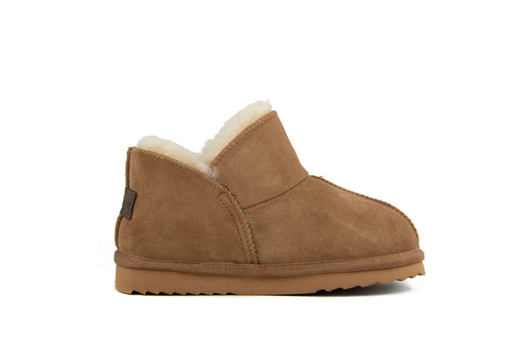 Warmbat Warmbat Hausschuhe Willow Cognac Suede