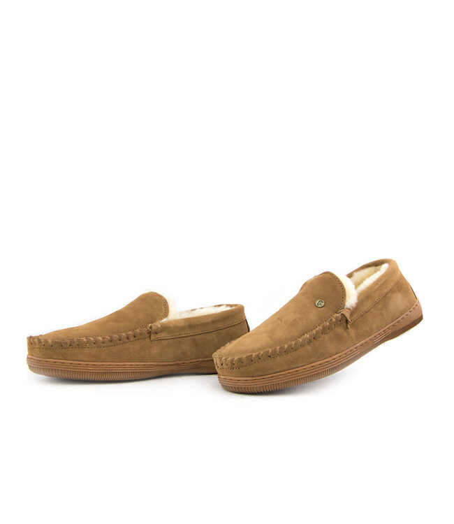 Warmbat House Slippers Grizzly Cognac Suede