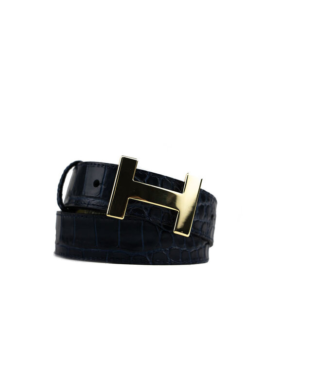 HAN Gürtel Aveline Donkerblauw Croco