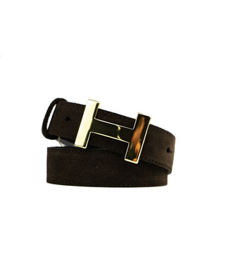 HAN HAN Riem Madeleine Donkerbruin Suede