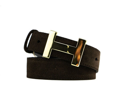 HAN HAN Riem Madeleine Donkerbruin Suede