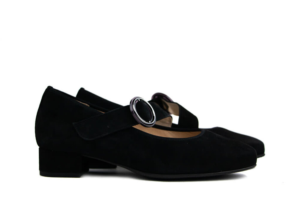 Hassia Hassia Bandschoen Schwarz Suede Cordoba