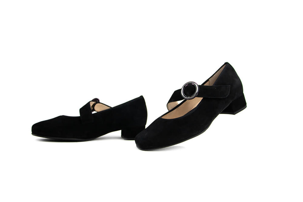 Hassia Hassia Bandschoen Schwarz Suede Cordoba