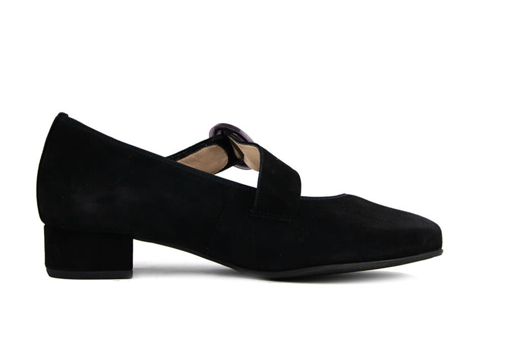 Hassia Hassia Bandschoen Schwarz Suede Cordoba