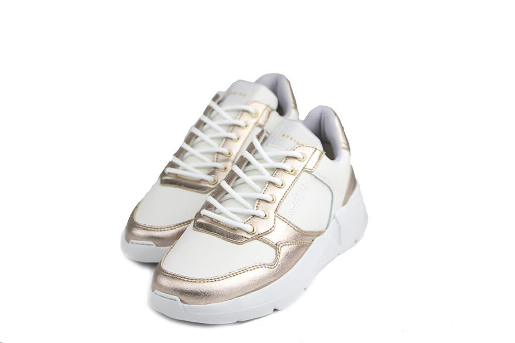 Nubikk Nubikk Roque Road Wave White Leather Gold