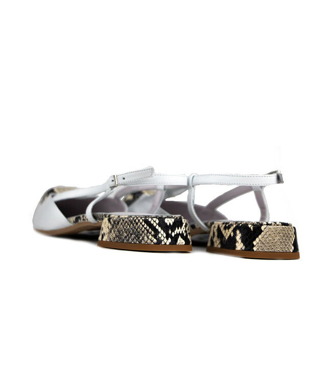 Lilian Slingback White Pittone Roccia