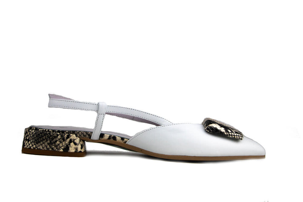 Lilian Lilian Slingback White Pittone Roccia