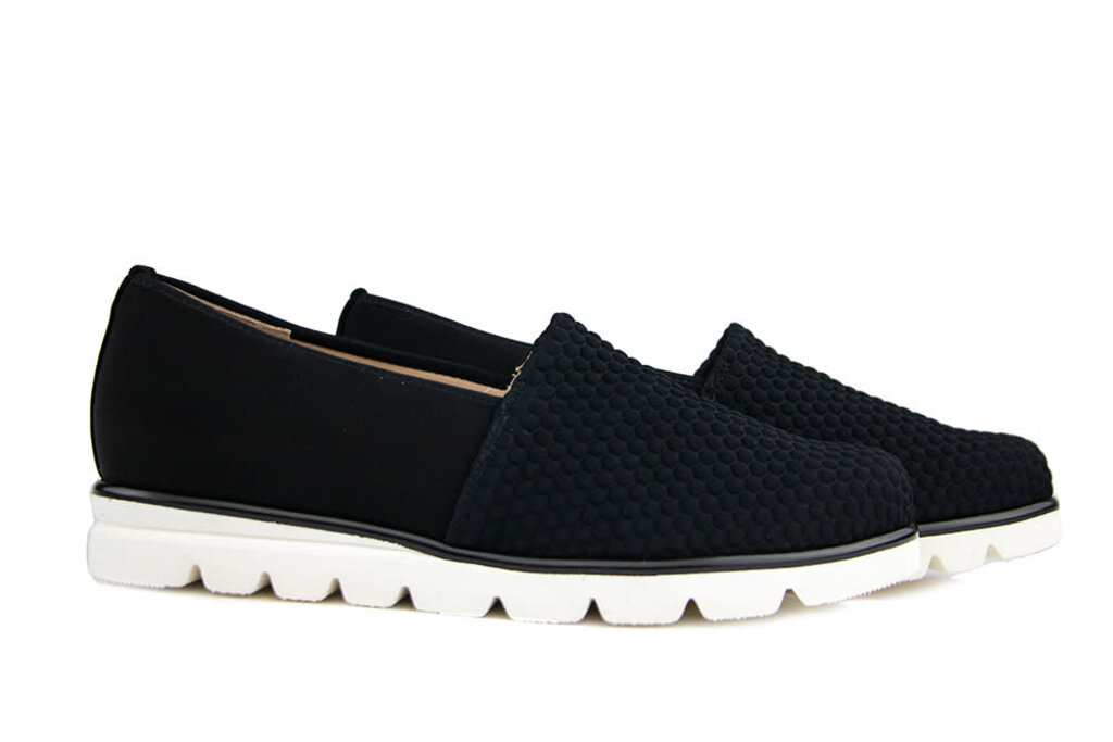 Hassia Hassia Loafer Hexagon Stretch Schwarz