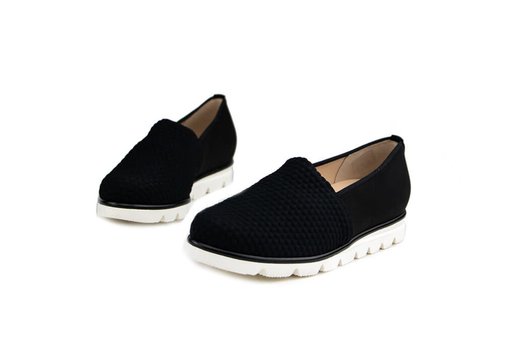 Hassia Hassia Loafer Hexagon Stretch Schwarz