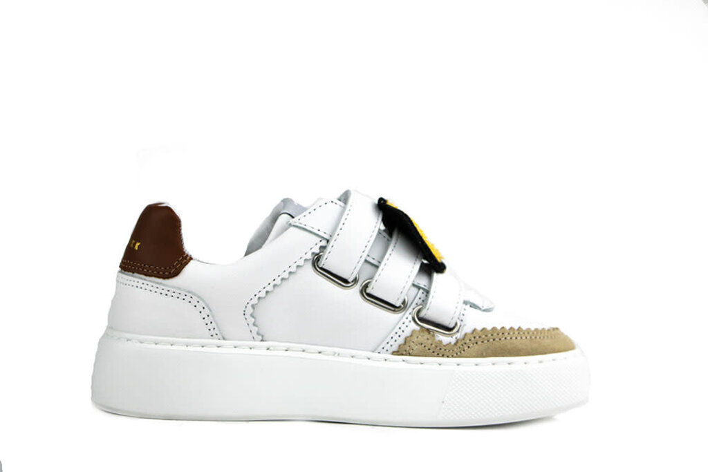 Nubikk Nubikk Vince Straps Kids White Leather Brown