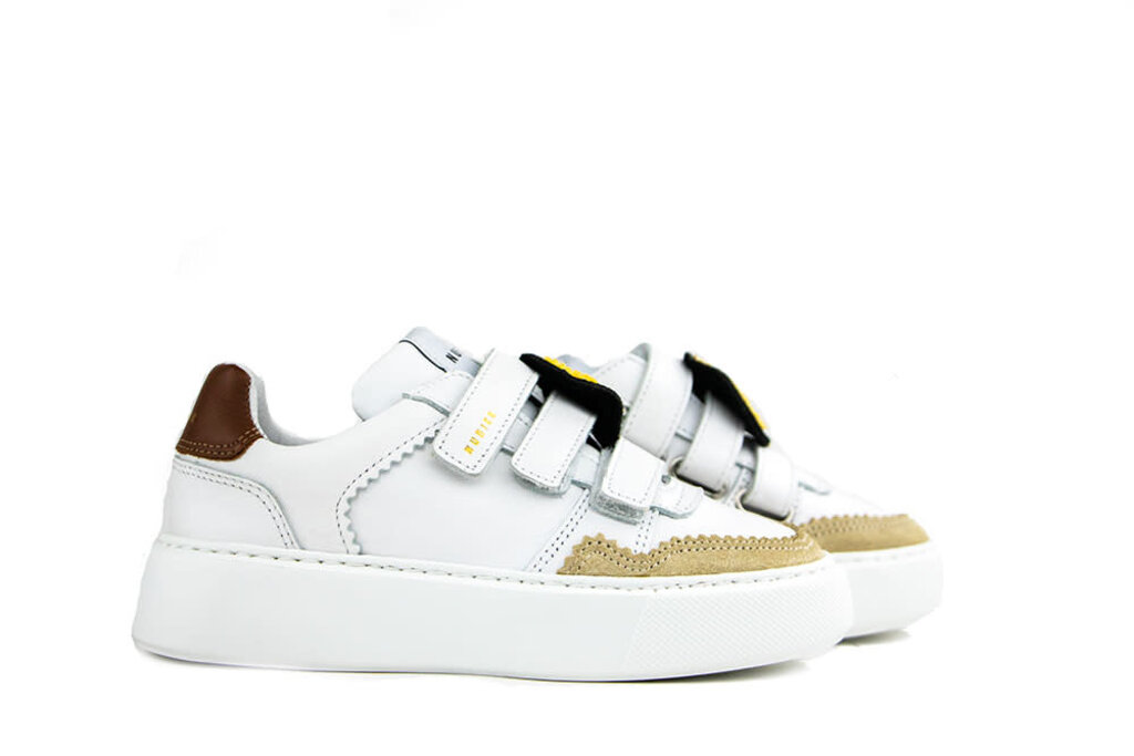 Nubikk Nubikk Vince Straps Kids White Leather Brown