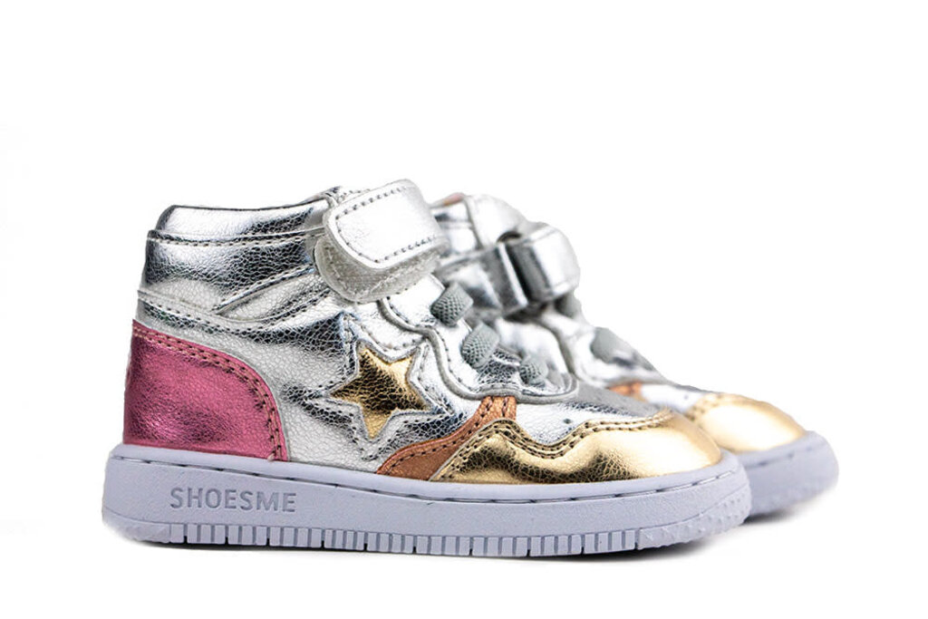 Shoesme Shoesme Babyproof Sneaker Silver Gold Pink