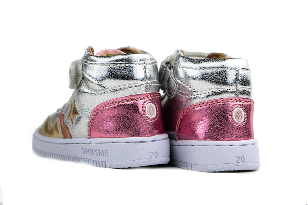 Shoesme Shoesme Babyproof Sneaker Silver Gold Pink