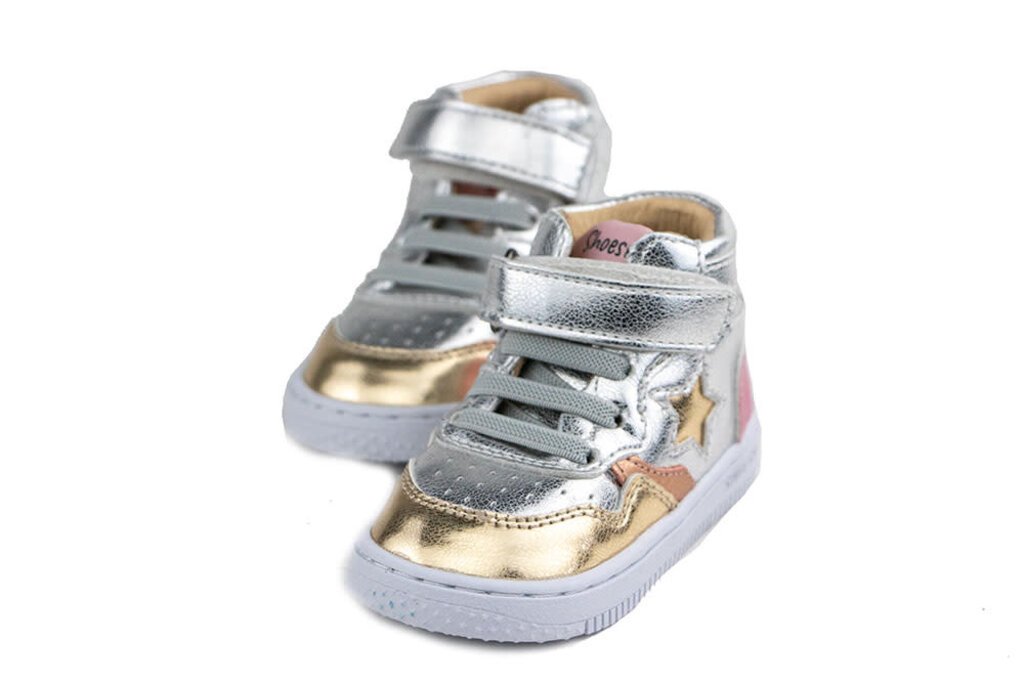 Shoesme Shoesme Babyproof Sneaker Silver Gold Pink