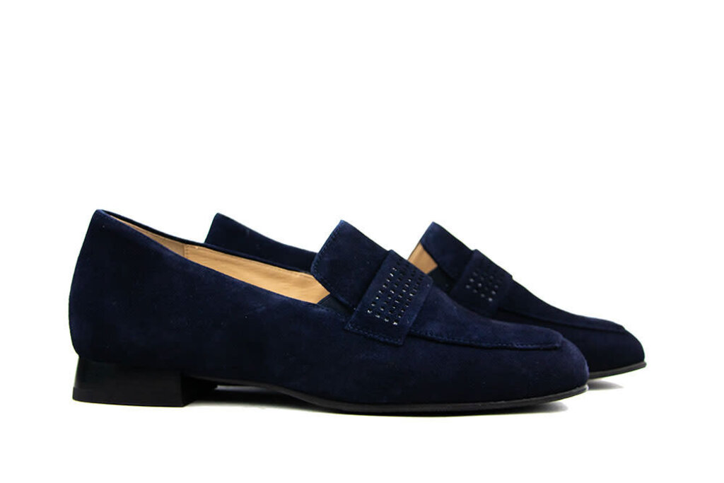 Hassia Hassia Loafer Blue Suede Perlato Napoli