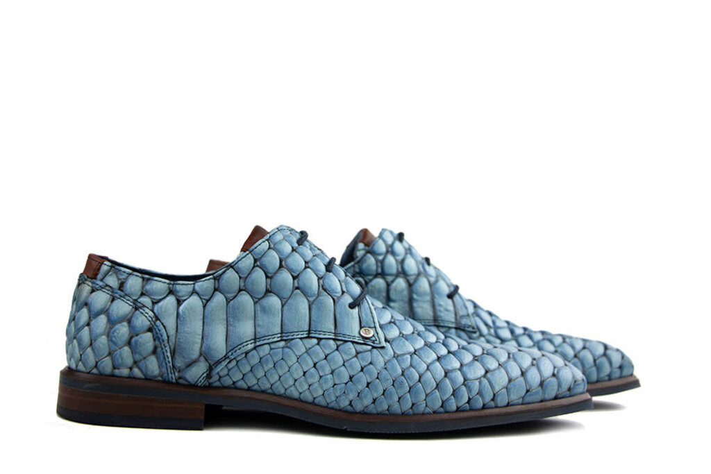 Berkelmans Berkelmans Laced Shoes Cartagena Reptile Navy Zulu