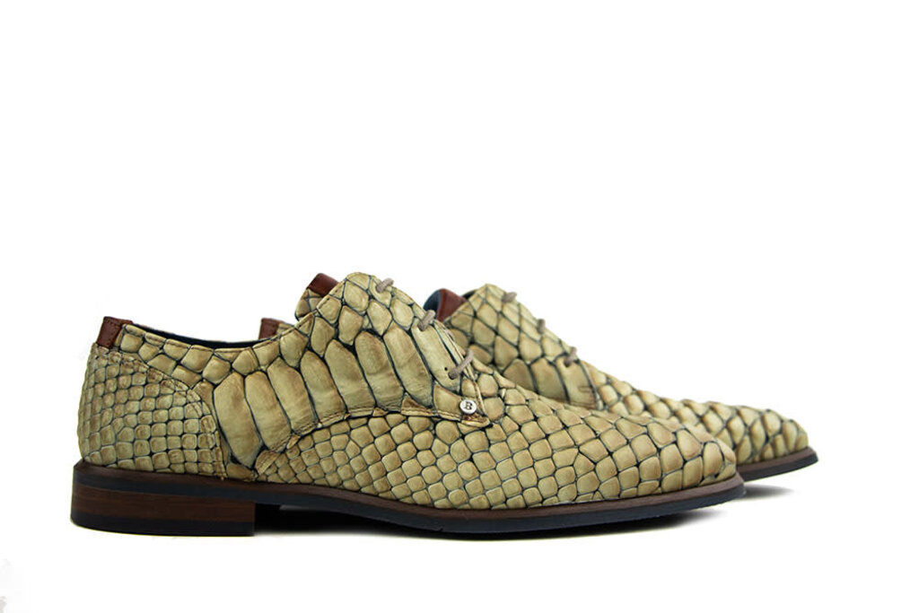 Berkelmans Berkelmans Laced Shoes Cartagena Reptile Beige Zulu