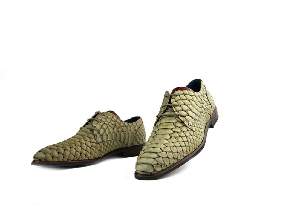 Berkelmans Berkelmans Laced Shoes Cartagena Reptile Beige Zulu