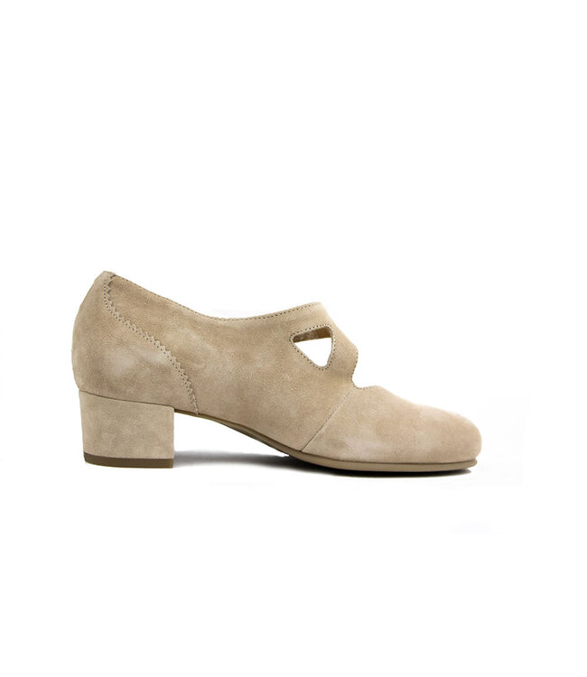 Durea Pump met Band Licht Taupe Suede