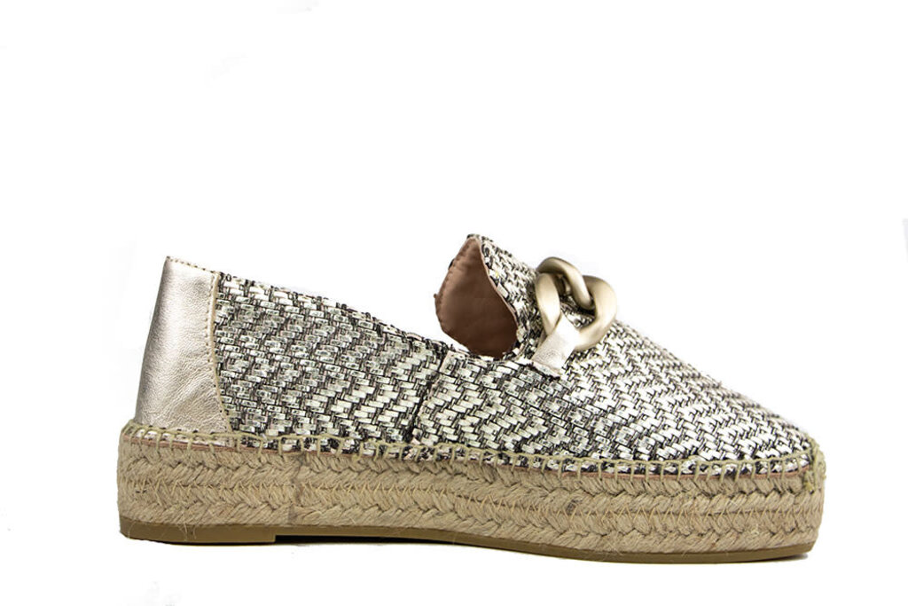 Fred de la Bretoniere Fred de la Bretoniere June LI Espadrille Woven Champagne