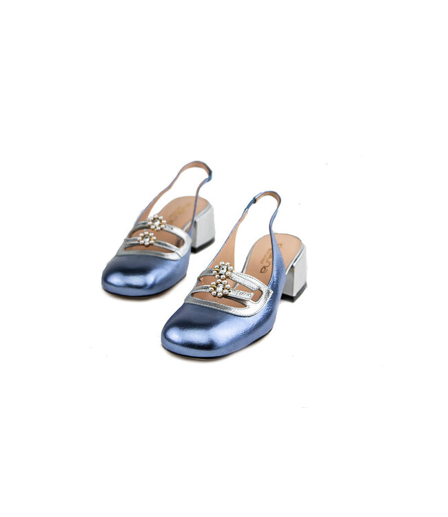 Eva Luna Slingback Jeans Argento