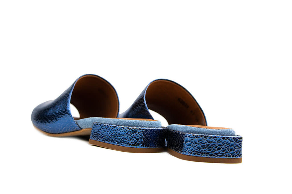 Via Vai Via Vai Slipper Gigi Luna Laque Lame Blue